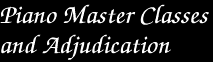 Piano Master Classes & Adjudication